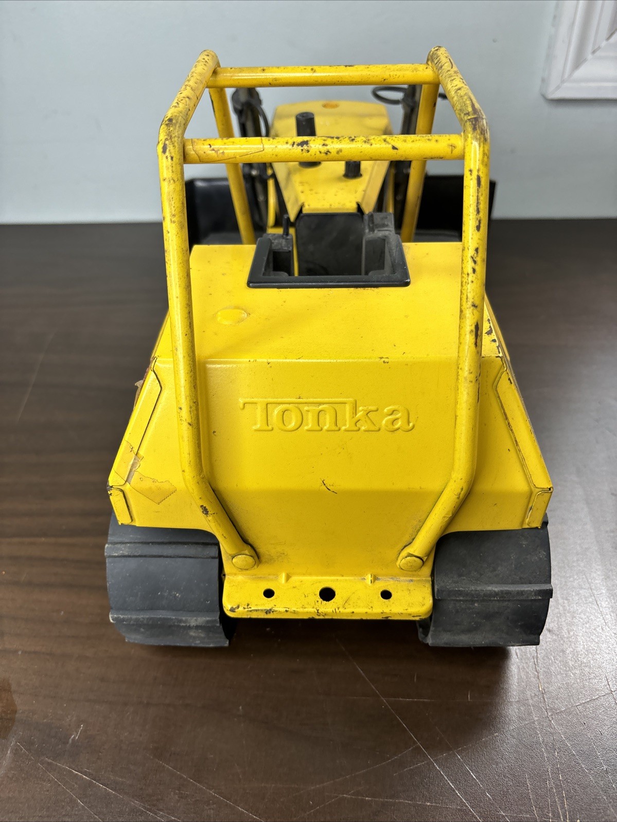 Vintage 1970s Mighty Tonka T-9 “Killdozer” Bulldozer Nice Shape Pressed Steel