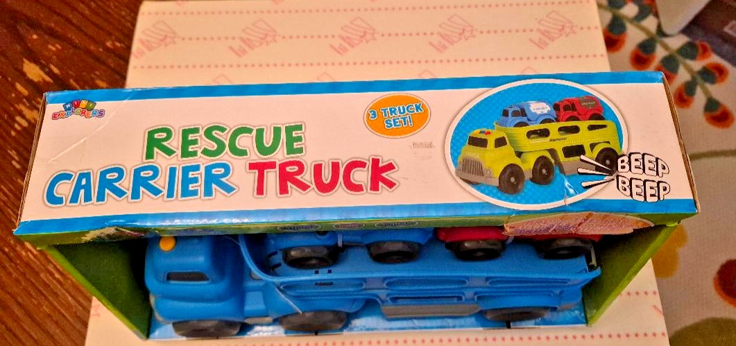 mini explorers three truck rescue carrier set new