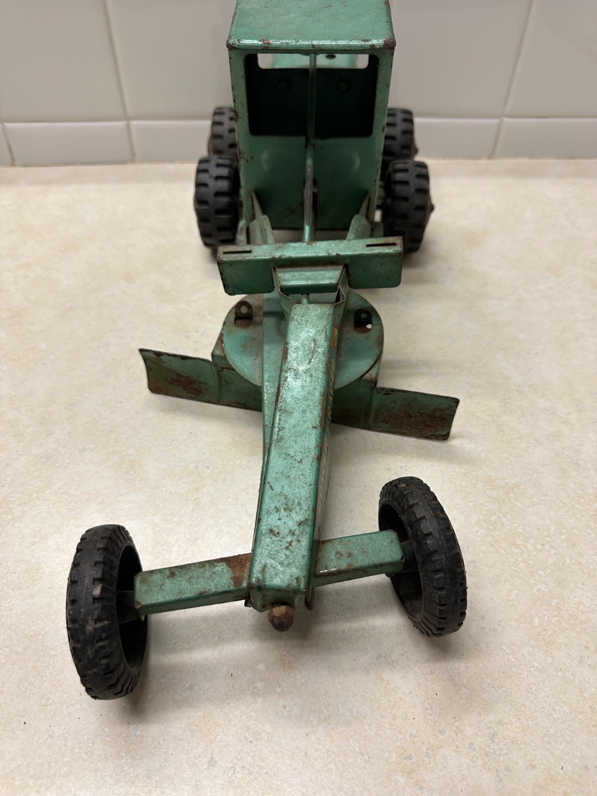 Vintage Marx Green Steel Toy Power Grader