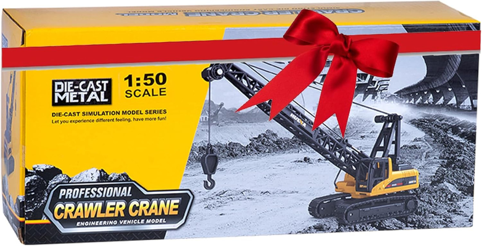 1/50 Heavy Duty Construction Metal Crawler Crane, Truck Crane Vehicle Toys for K
