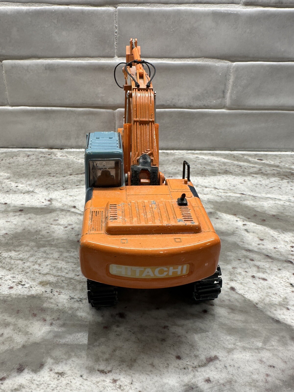Vintage Novelty Hitachi Super EX200 Elle Excavator 1:40 Diecast Made In Japan