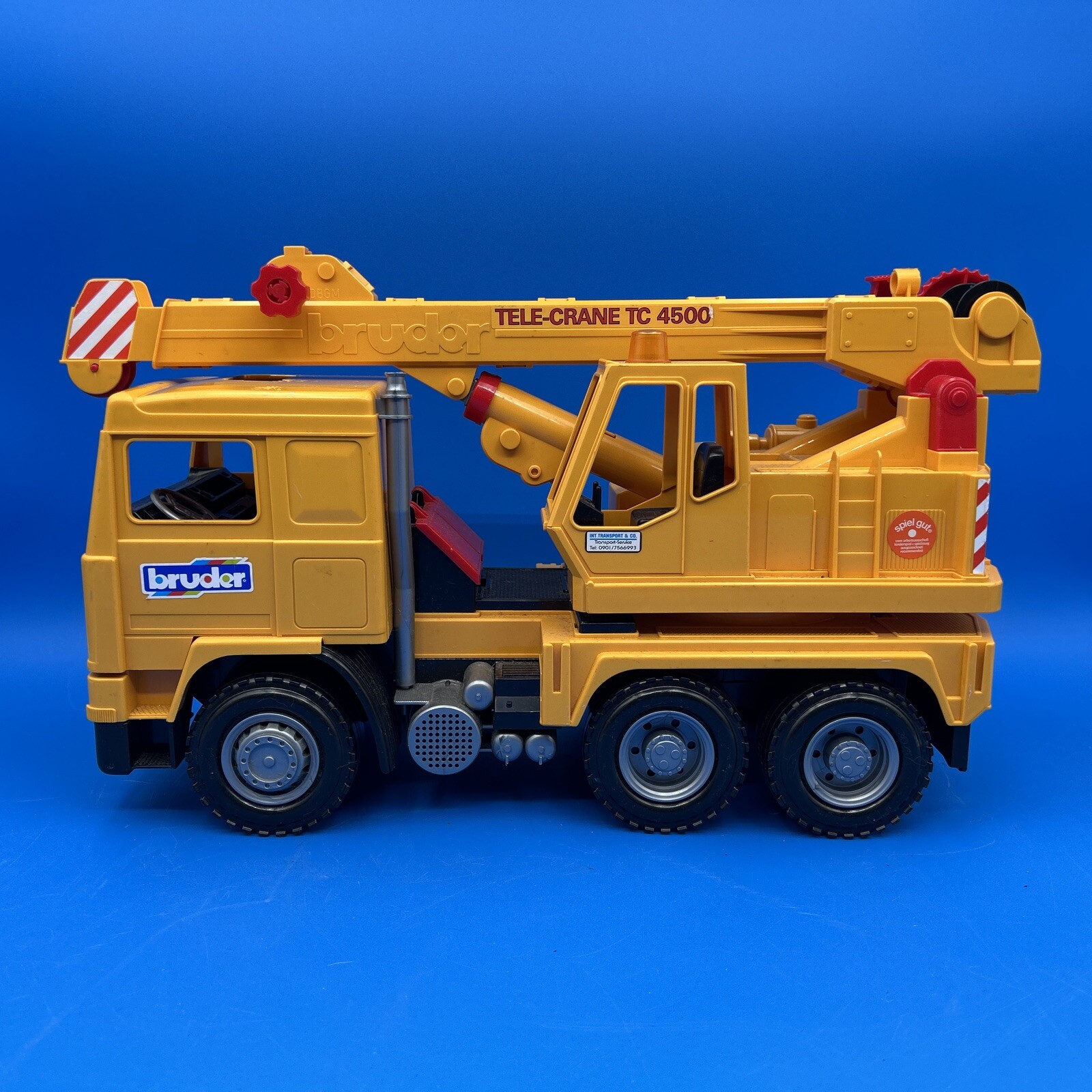 Bruder Truck 1/16 Tele-Crane TC-4500 Made In Germany Yellow