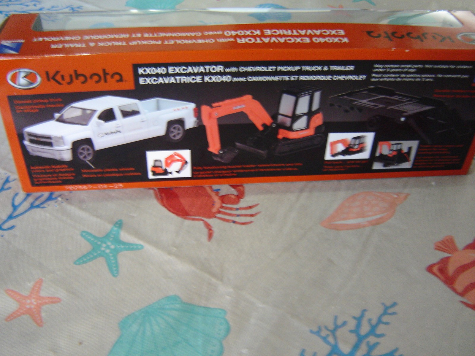 Kubota KX040 Excavator With Chevrolet White Silverado 1500 Crew Cab W/ Trailer