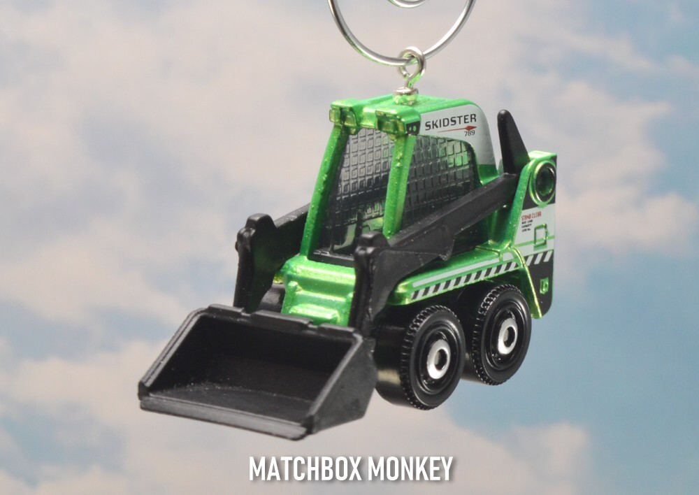 Skid Steer Christmas Tree Ornament Kubota Deere Bobcat Skidster Mini Wheel 1/64