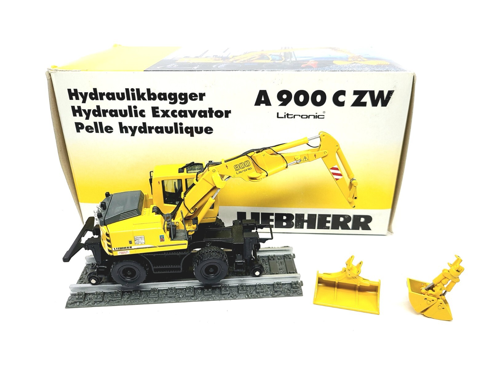 Liebherr A900CZW Wheeled Railroad Excavator – NZG 1:50 Scale Diecast Model #544