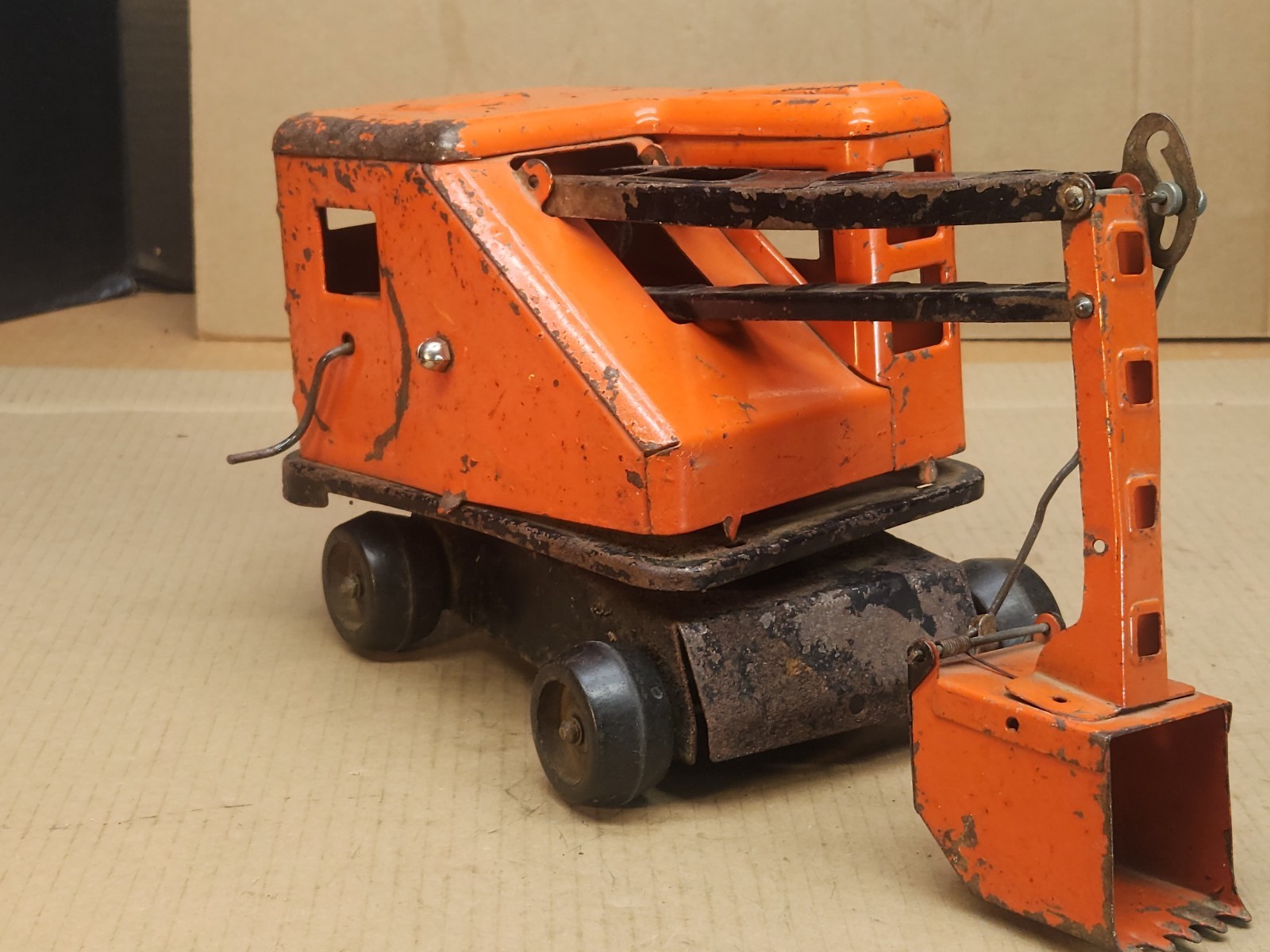 Marx Lumar Contractors Automatic Scoop Power Shovel Excavator Steel Orange