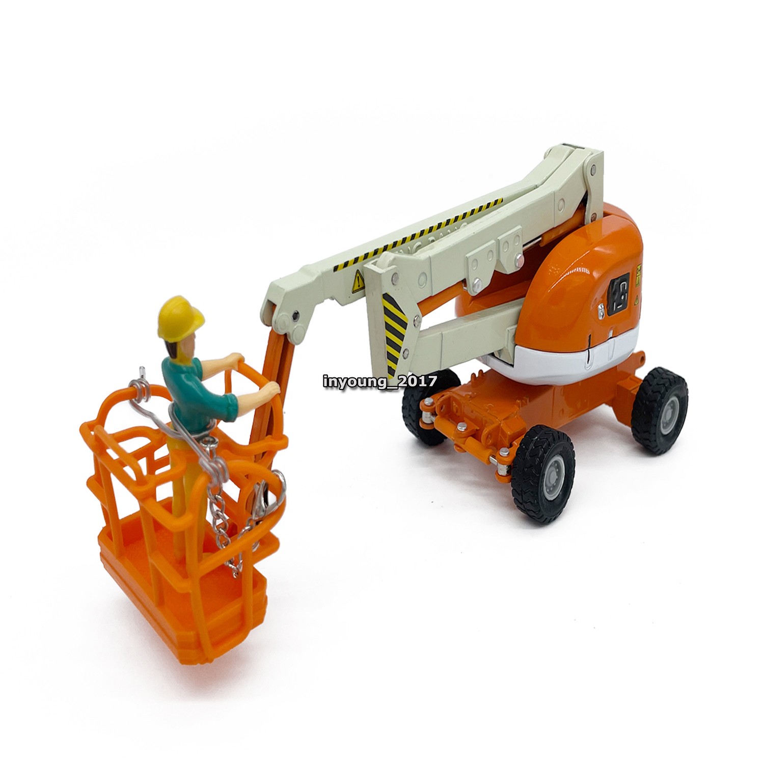 Aerial Work Platform Truck Model Toy Metal Diecast Construction Equipment Orange