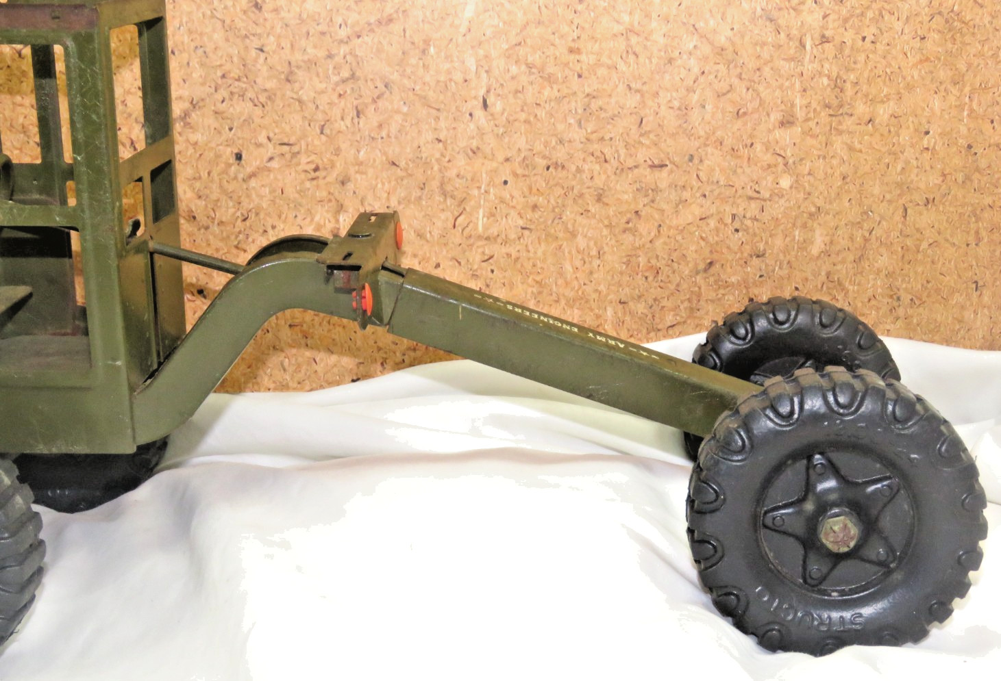 Vintage STRUCTO Pressed Steel Army Engineers Road Grader AS IS
