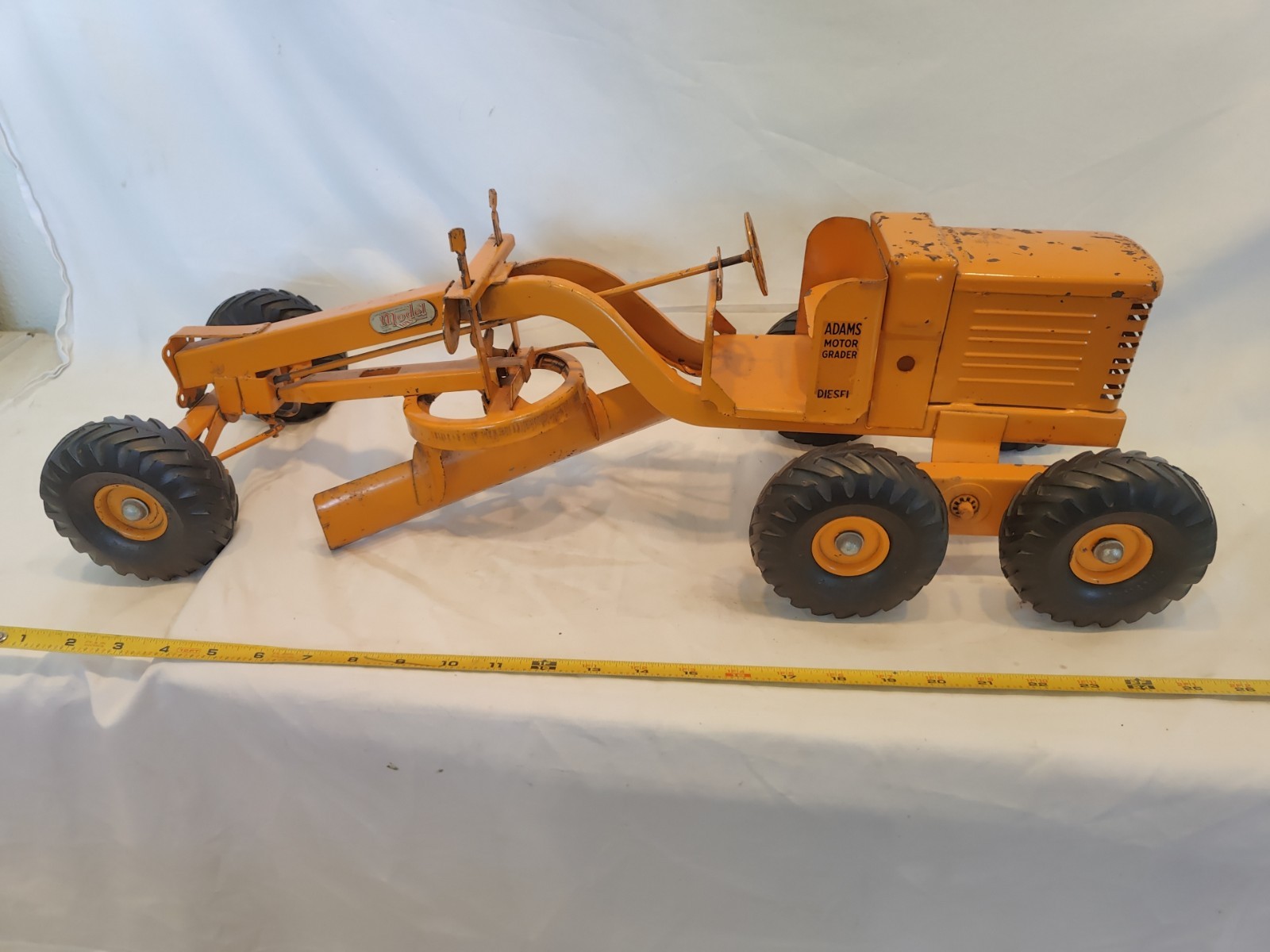 Doepke Model Toys Adams Road Grader Diesel Motor Steel 1950’s Vintage Nice Cond.