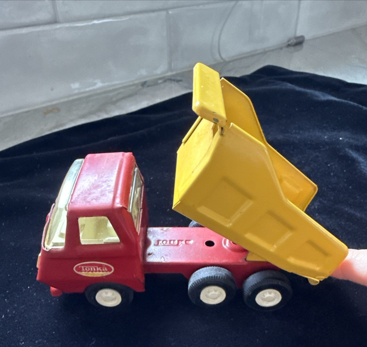 1976-77 Tiny Tonka Dump Truck – Vintage Construction Equipment Pressed Steel Toy
