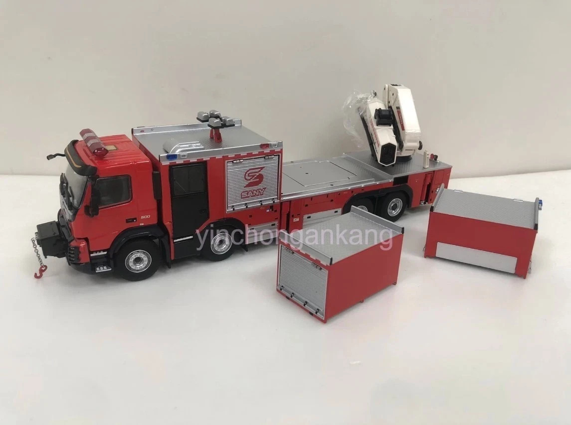1:50 SANY JY200 Fire Engine Truck Emergency Recue Vehicles Diecast Model
