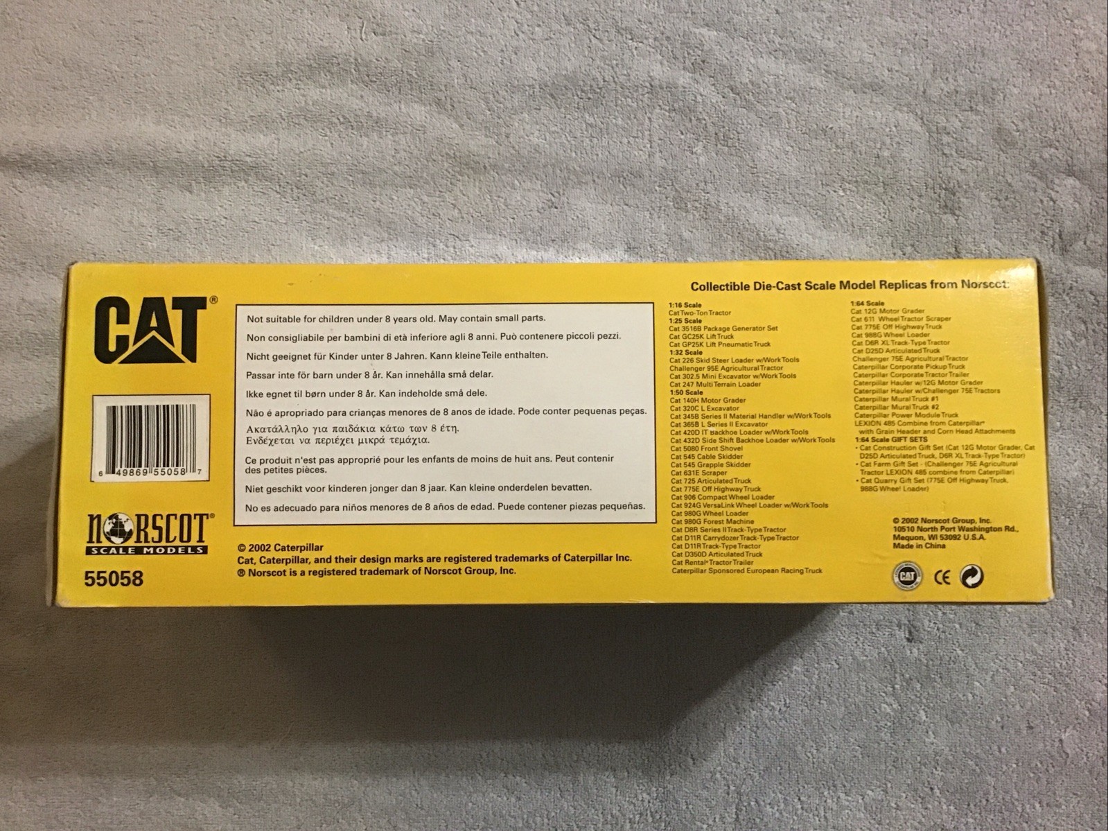 Norscot CAT 365B L Series II Excavator 1:50 Scale Diecast