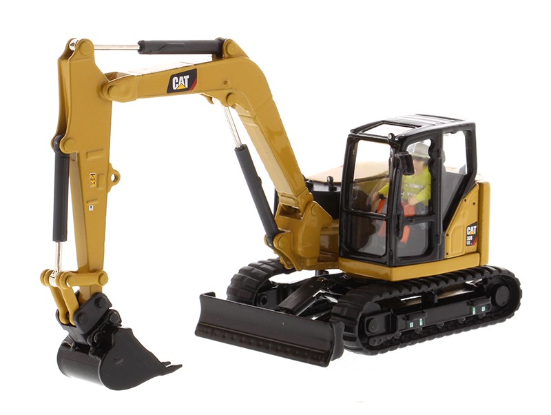 Diecast Masters 85596 1/50 Cat 308 CR Mini Excavator, Work Tools