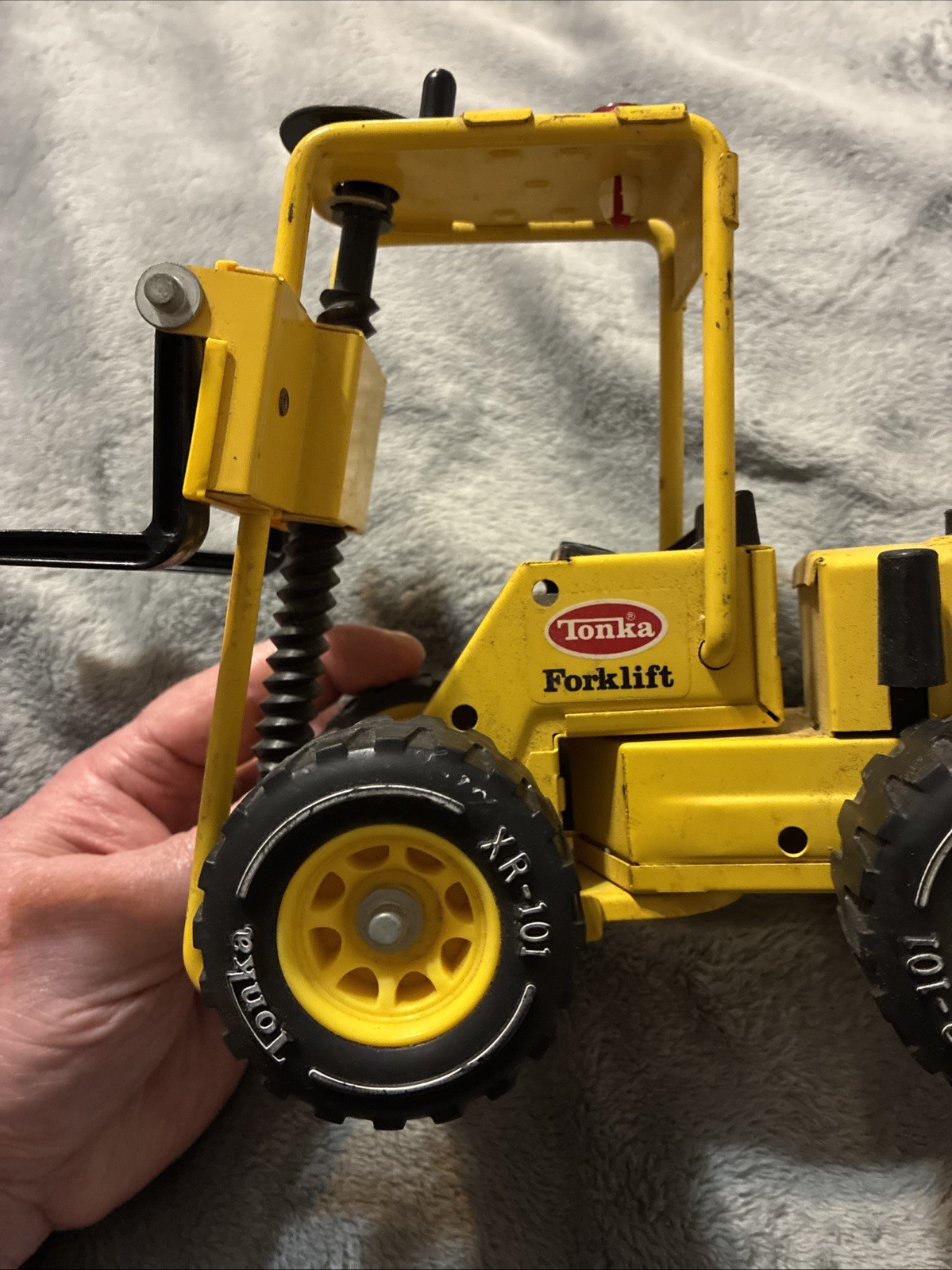 Vintage Tonka Truck 52900 Pressed Steel Metal Toy Forklift XR-101. Good Shape
