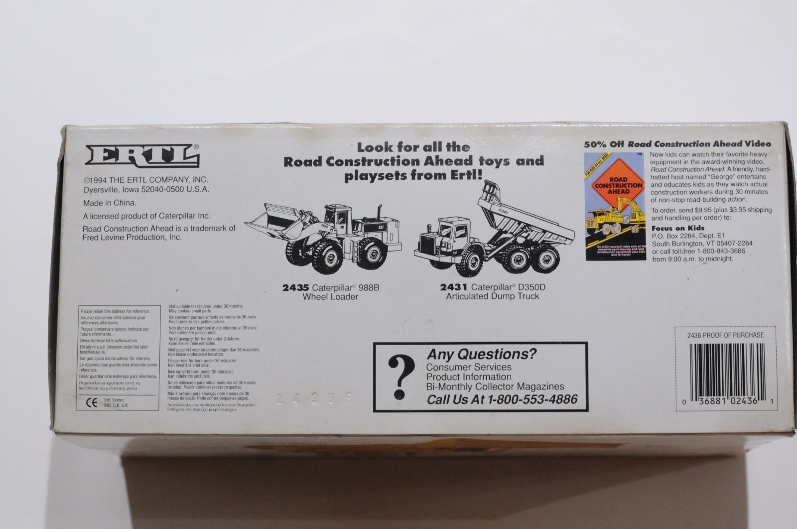 ERTL CATERPILLAR D10N TRUCK TYPE TRACTOR SCALE 1:50 DIECAST NEW