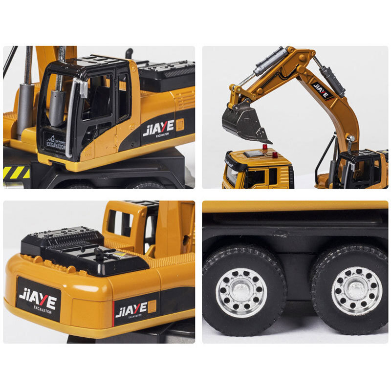 1/50 Excavator Toy Truck Diecast Model Toy Car Construction Vehicle Boys Toys