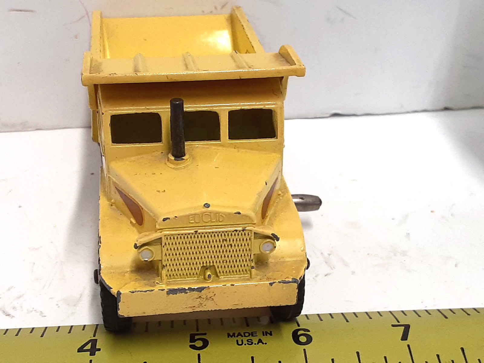 Vintage~Dinky Super Toys Euclid Dump Truck # 965~5-3/4″ Long, 1959-1961