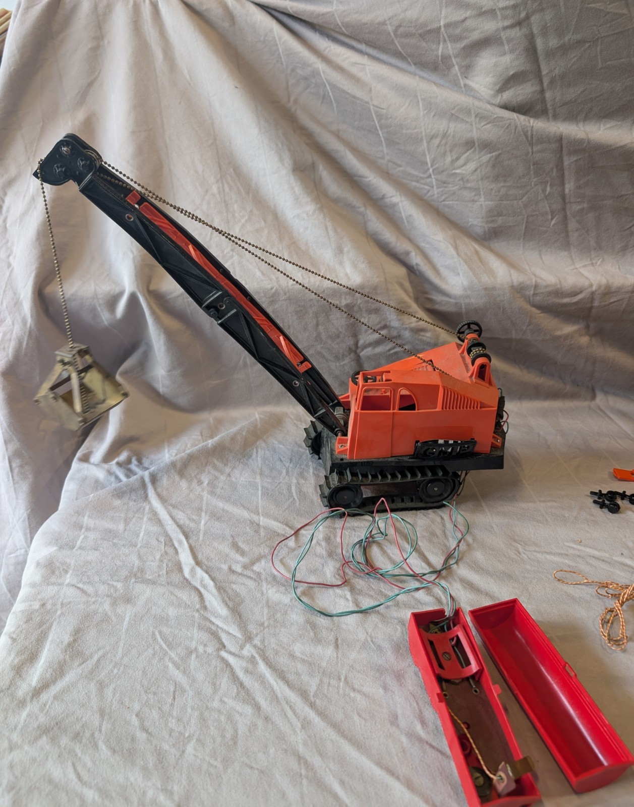 2 1960’s Big Jim Electric Magnetic Vintage Crane toy truck remote control car