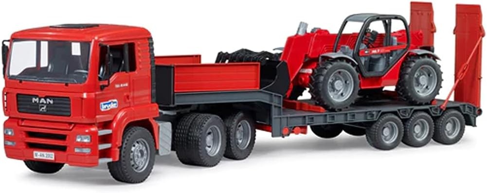 Bruder 02774 Man TGA Low Loader Truck with Manitou
