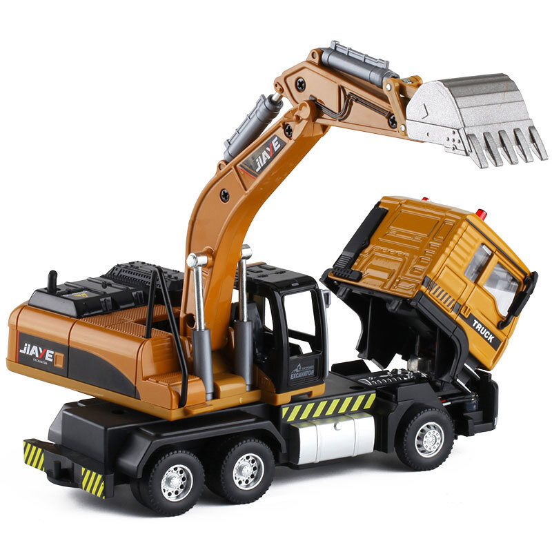 1/50 Excavator Toy Truck Diecast Model Toy Car Construction Vehicle Boys Toys