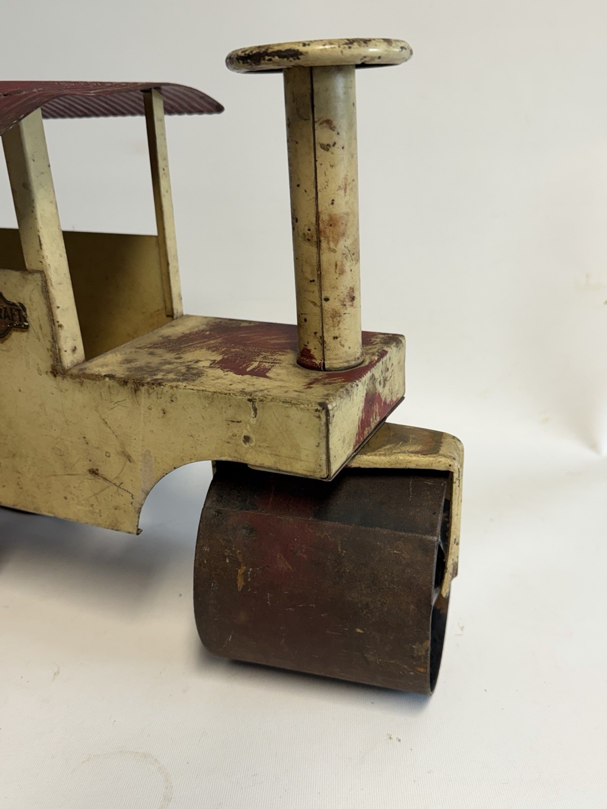 VINTAGE 1920s STEELCRAFT RIDE ON STEAM ROLLER ORIGINAL PAINT