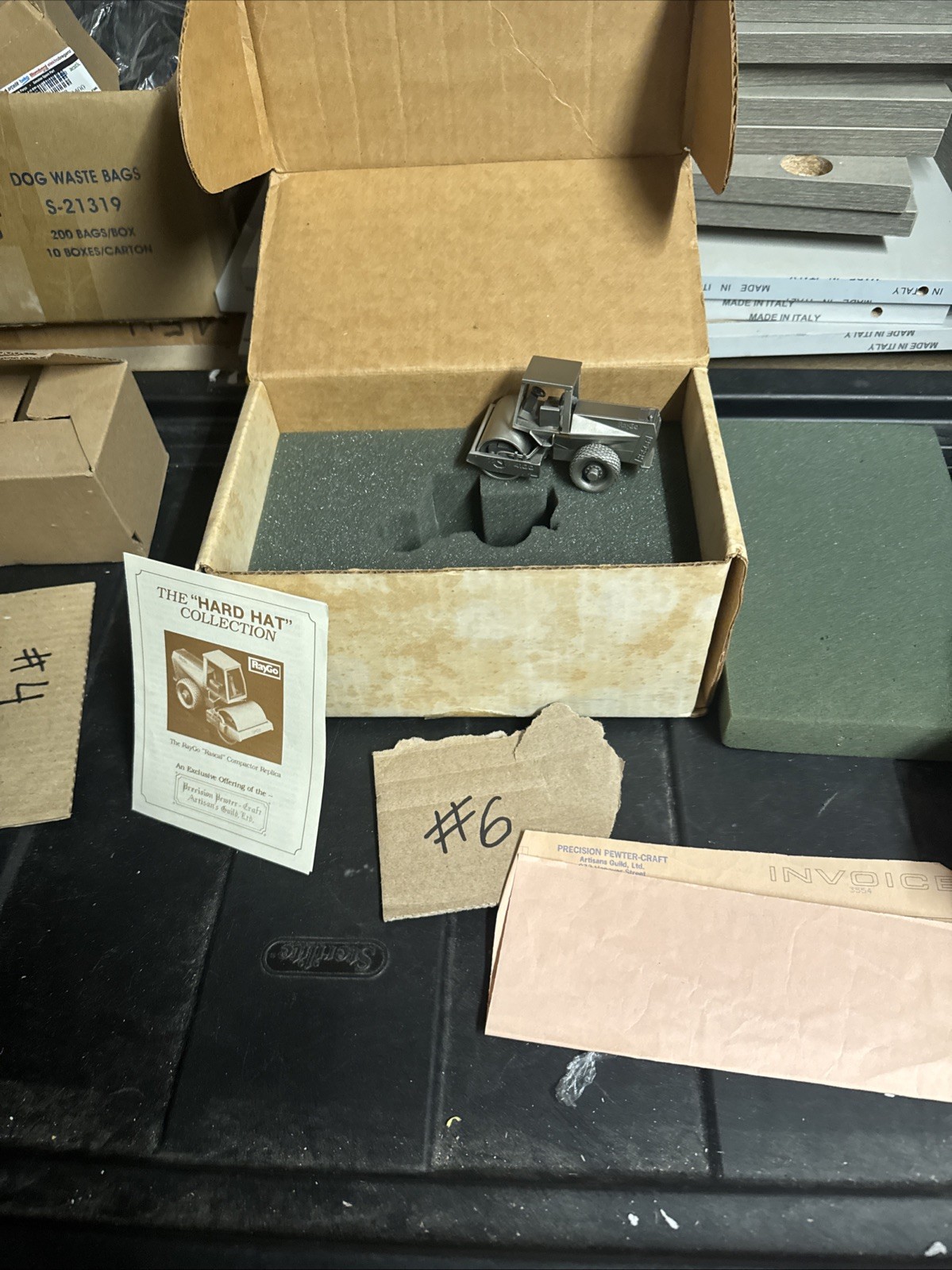 Precision Pewter Artisans RayGo Rascal 4100 Compactor Hard Hat Collection BOX #6