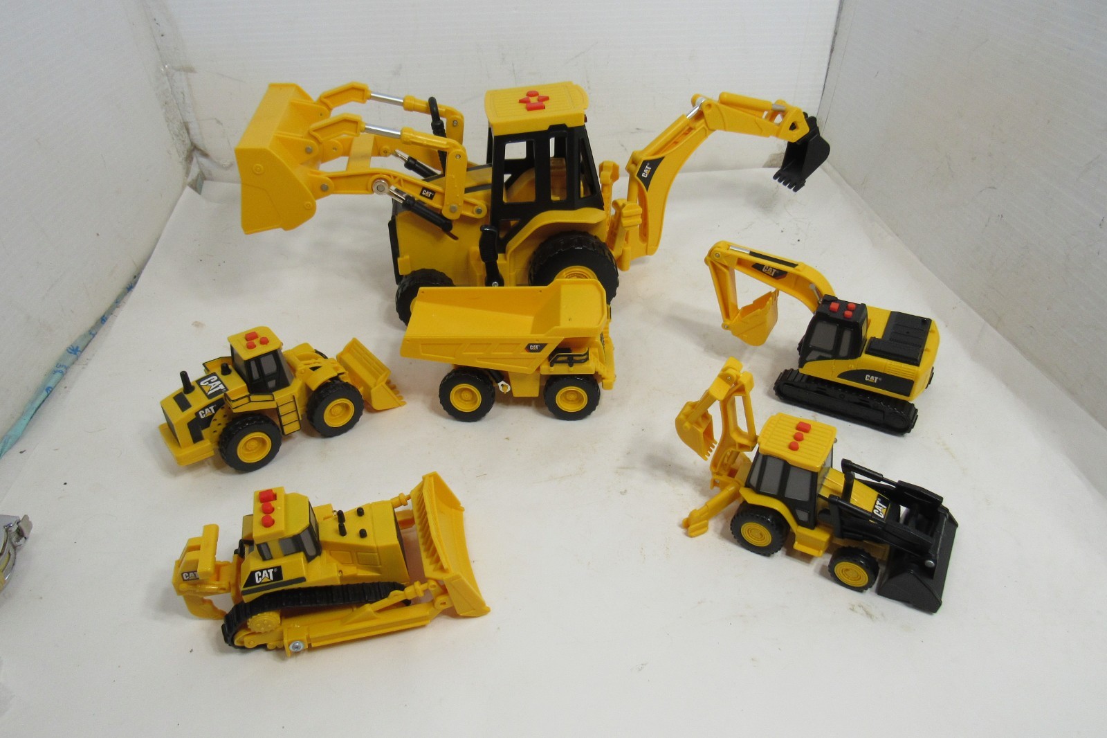 CAT Caterpillar Toy Dump Truck Excavator Sound Talk Trucks Construction Lot of 6