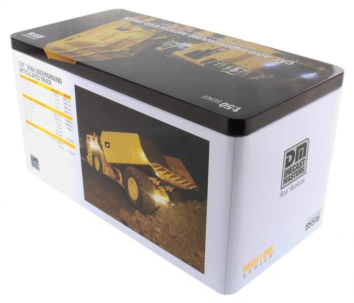 DIECAST MASTERS,Dumper CATERPILLAR AD60 tunnel boring machine with driver and…