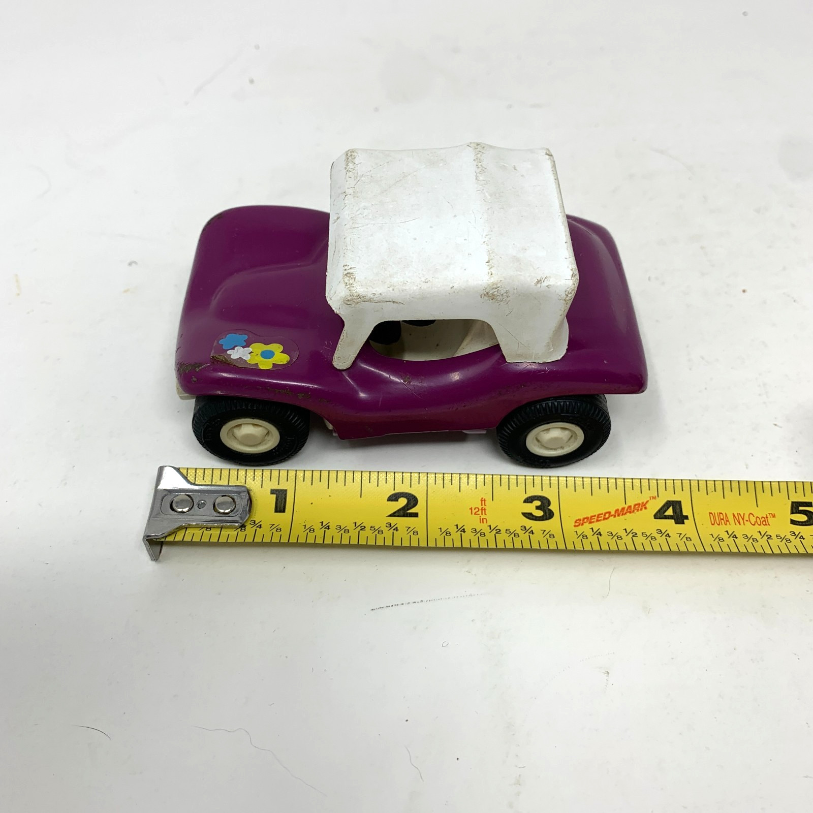 VTG 1970s 4″ Tiny Tonka Purple Dune Buggy 55340 Metal & White Plastic Roof
