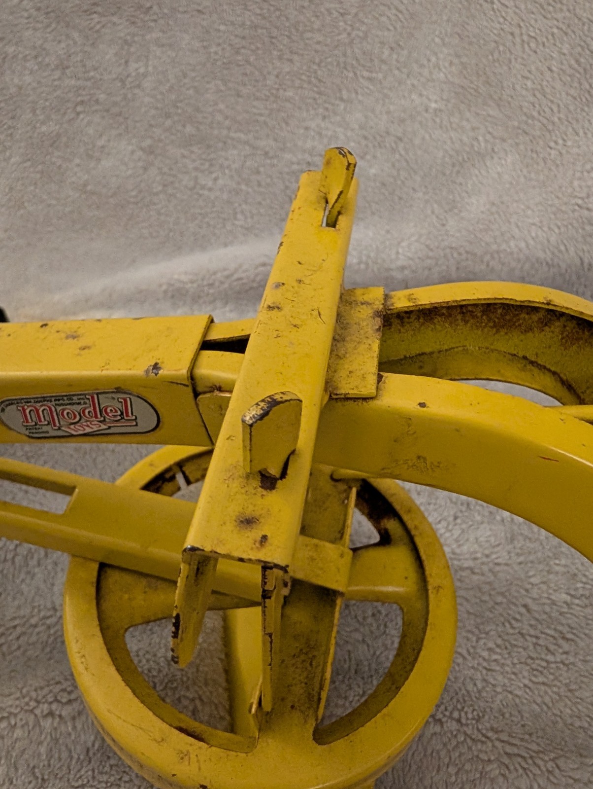 Doepke Adams Road Grader Diesel Pressed Steel Yellow/Black Vintage
