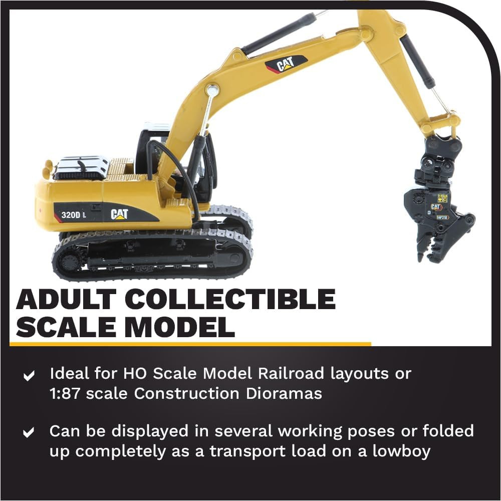1/87 Caterpillar 320D L Hydraulic Excavator with 4 Work Tools