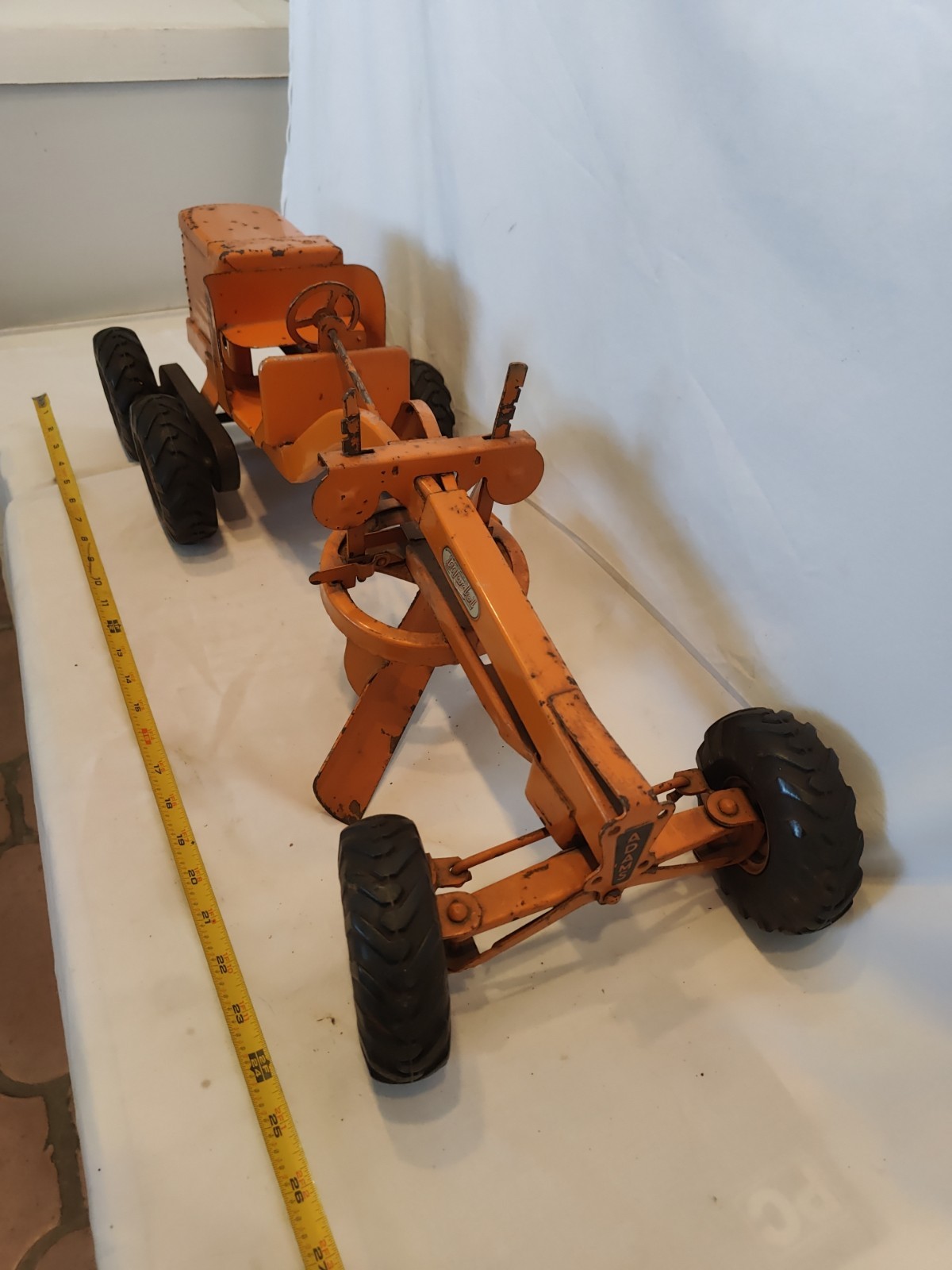 Doepke Model Toys Adams Road Grader Diesel Motor Steel 1950’s Vintage Fair Cond.