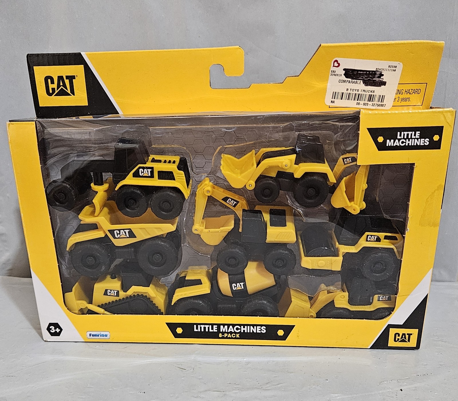 Cat Caterpillar Little Machines 8 Pk Grader, Roller, Bulldozer, Dump Truck