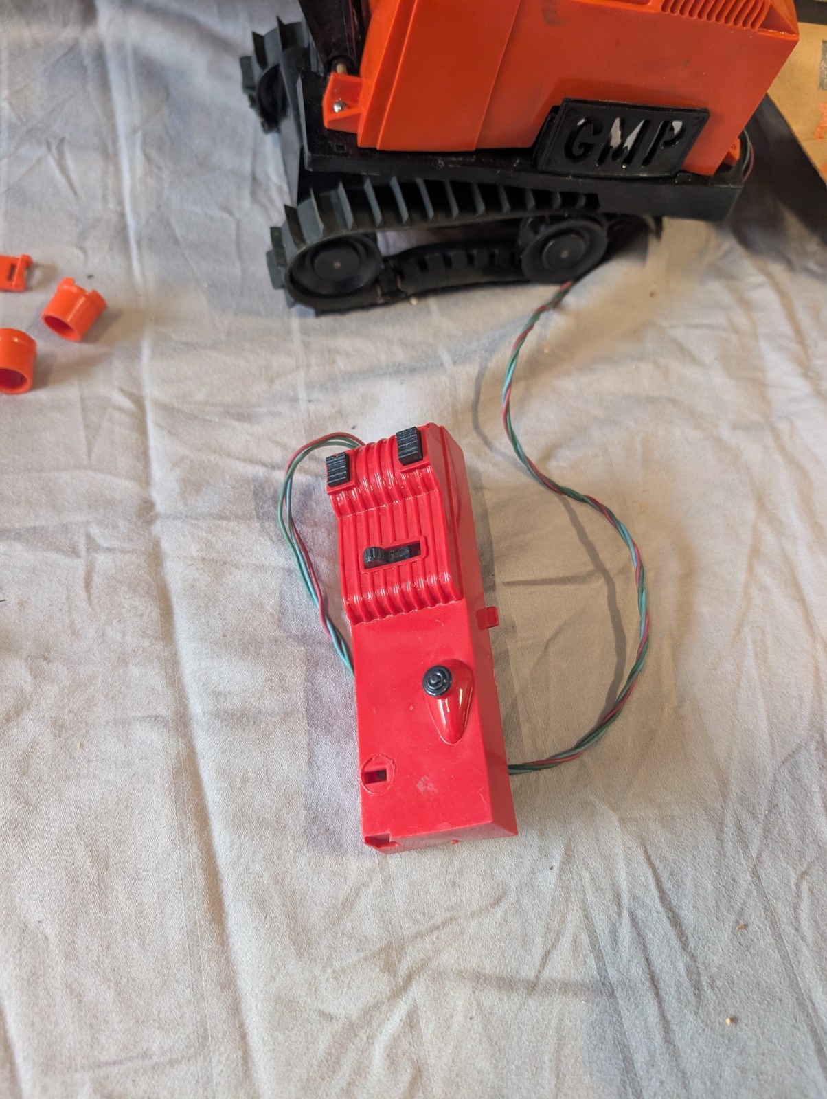2 1960’s Big Jim Electric Magnetic Vintage Crane toy truck remote control car