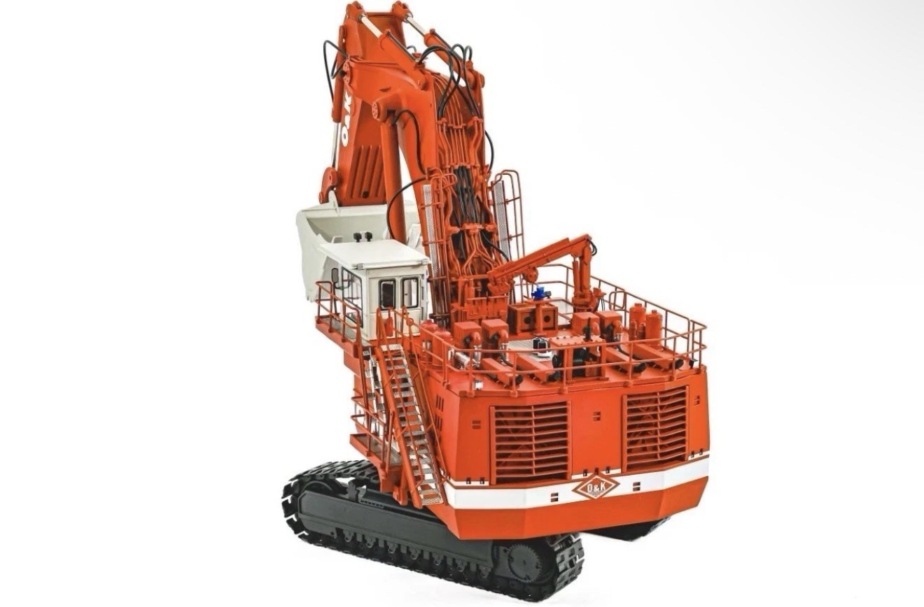 BYMO 25010 / 1 O&K RH 200 BACKHOE MINING EXCAVATOR 1/50 SCALE DIECAST MODEL NEW