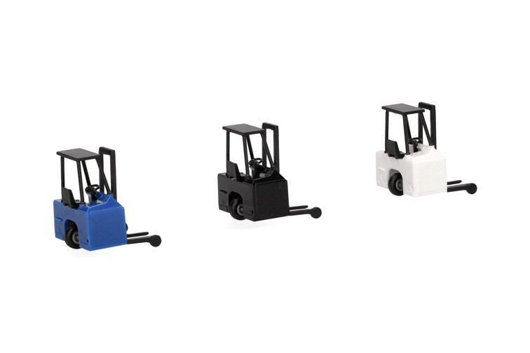 HERPA – Forklift, White, Blue & Black – 3 Piece – 1/87 – HER053…