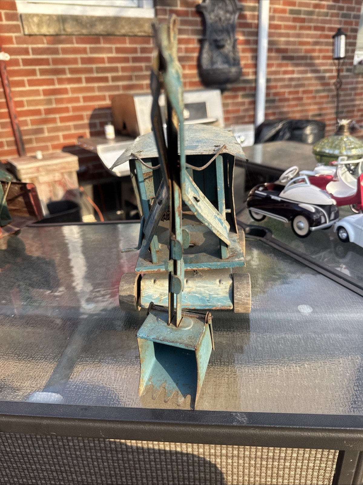 VTG Antique 1930s Made In USA Structo Toys Construction Co. Steam Shovel Hauler