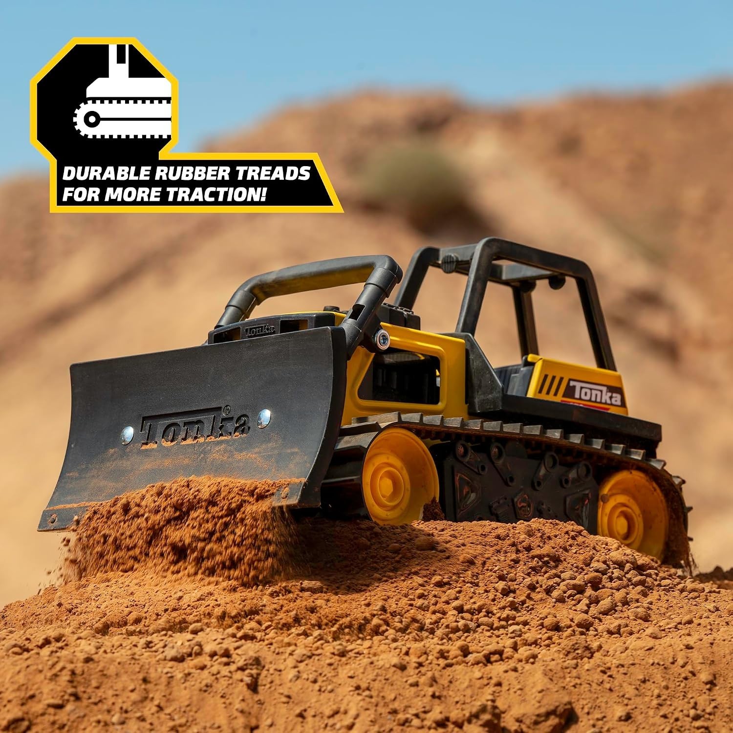 Imaginative Play Yellow Construction Bulldozer, Perfect Gift for Young Builders