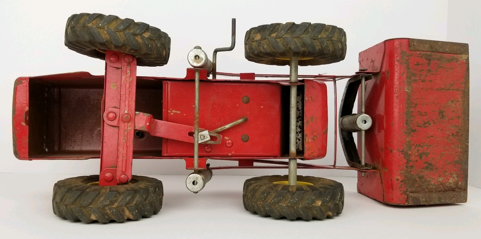 Vintage Nylint Red Pressed Steel Hough Payloader Front End Loader Tractor Toy
