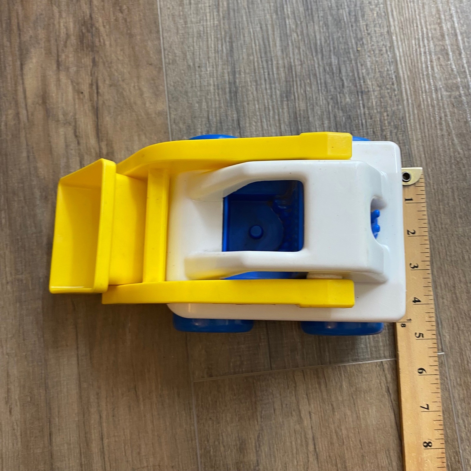 Little Tikes Vintage Excavator Digger Toy Truck Yellow Orange Blue USA Made