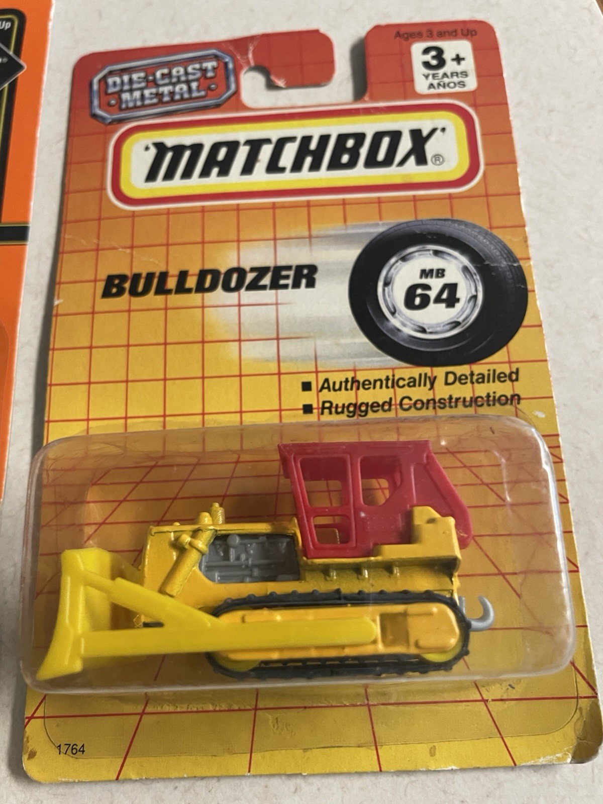Vintage Matchbox CAT Soil Compactor 1998 & #64 Bulldozer 1993 Lot NIP Nice