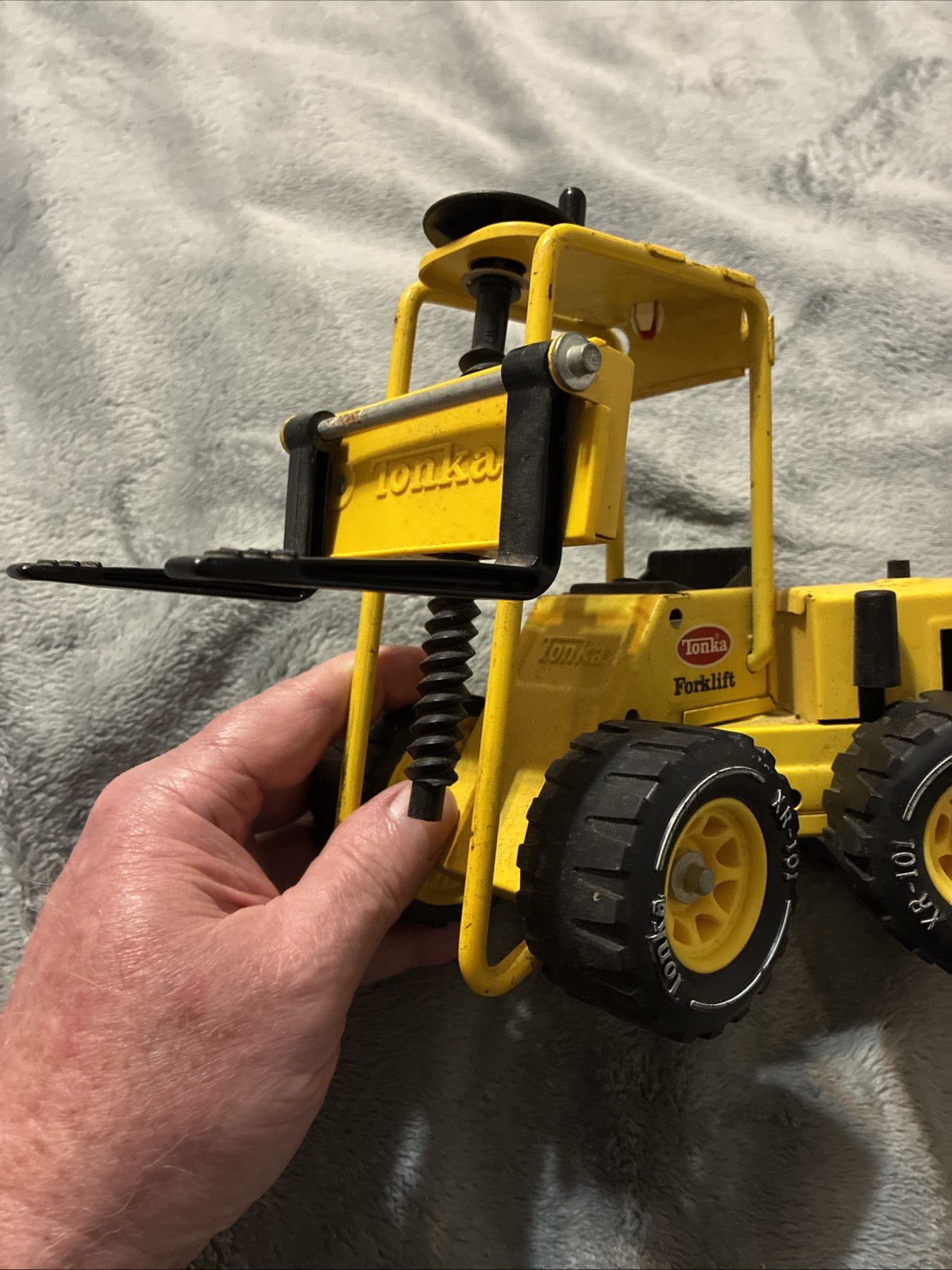 Vintage Tonka Truck 52900 Pressed Steel Metal Toy Forklift XR-101. Good Shape