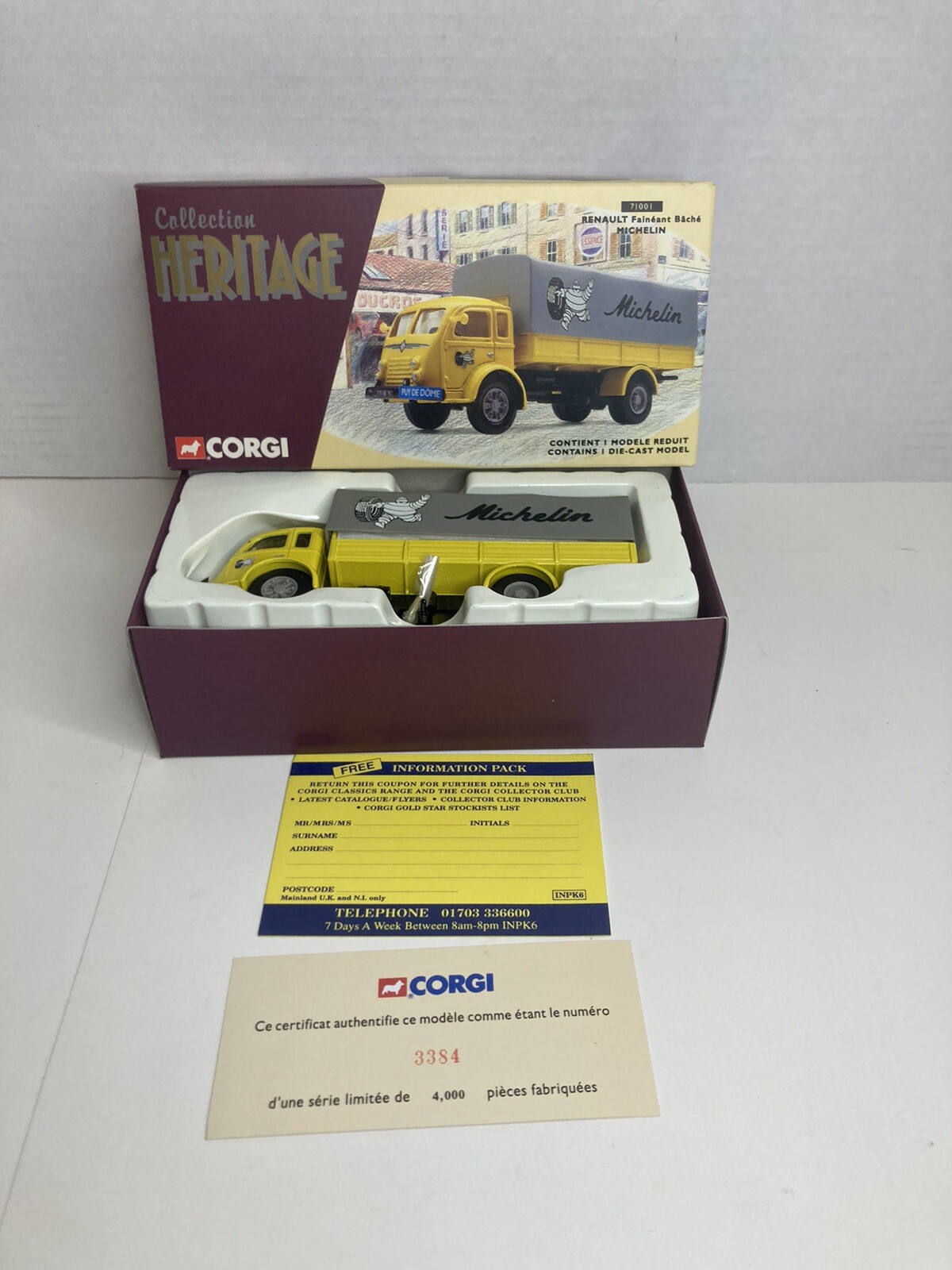 CORGI Heritage Renault Fainéant Bâché MICHELIN Truck #71001 1:50 !New In Box!