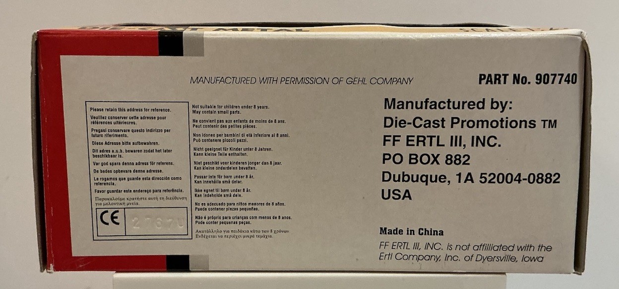 GEHL 5635 DXT TURBO SKID LOADER SKID STEER DIE CAST PROMOTIONS FF ERTL NEW