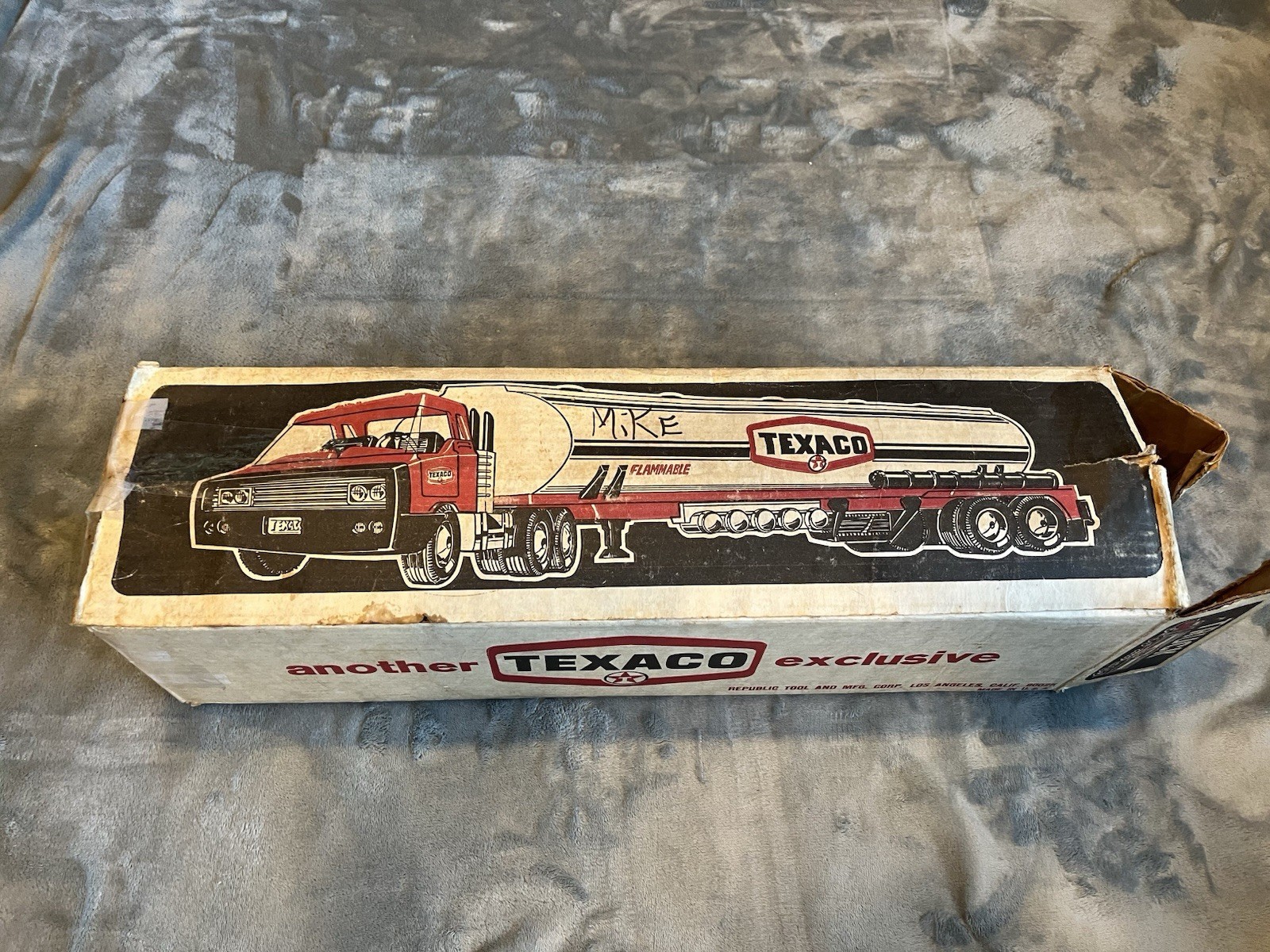 Vintage ‘70s Plastic Steel Texaco Gas Oil Tanker Toy Truck By Republic Tools USA