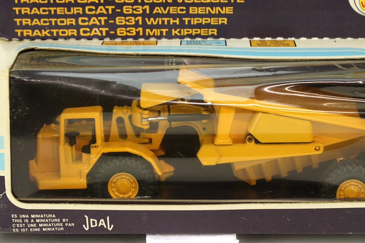 JOAL Tractor CAT 631 With Tipper Metal Diecast boxed