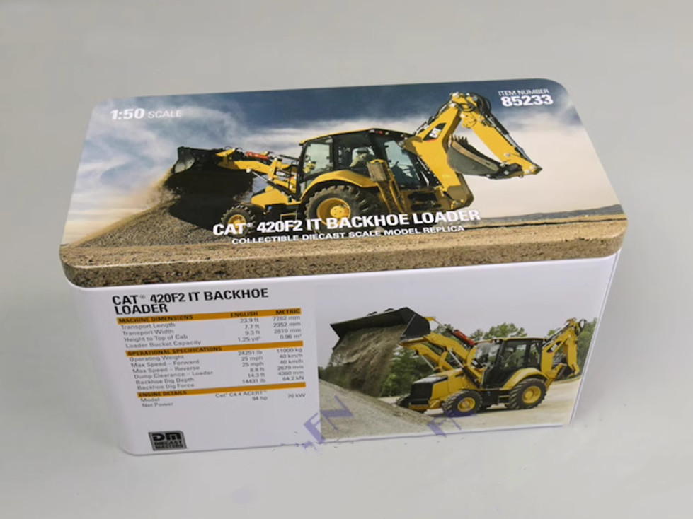 1:50 DM CAT420F2 BACKHOE LOADER Construction Machine Equipment Diecast Model