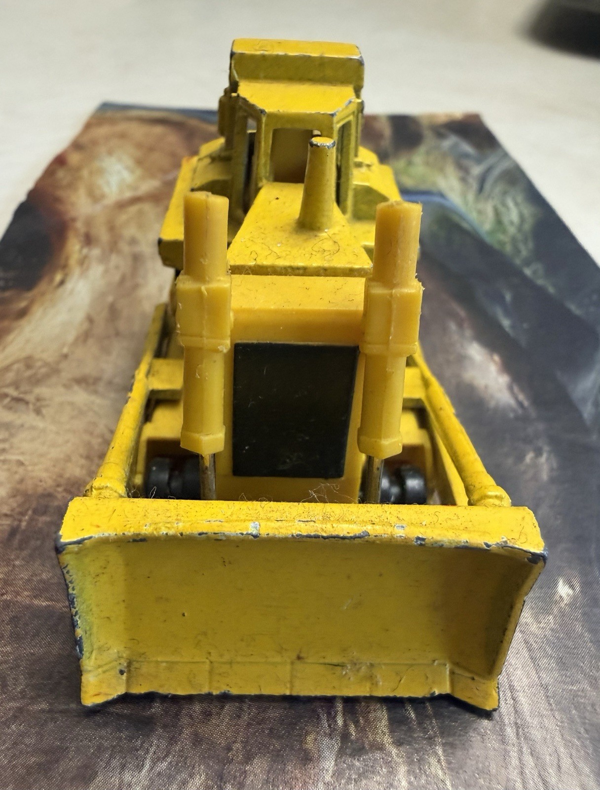 VTG HOTWHEELS Mattel 1979 Workhorse CAT Bulldozer Yellow Diecast Made In HK