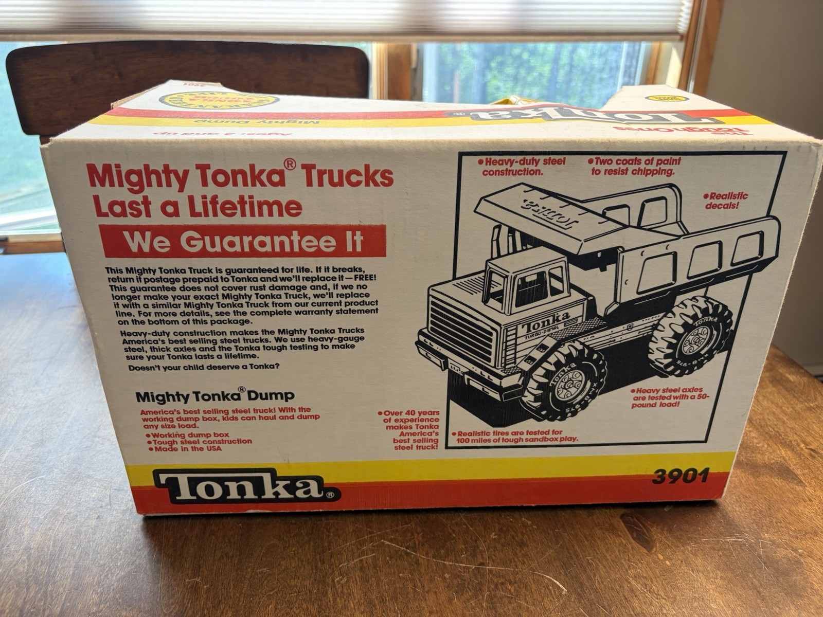 1989 Tonka Mighty Dump Truck #3901 NEW IN BOX- Turbo Diesel- Original Steel