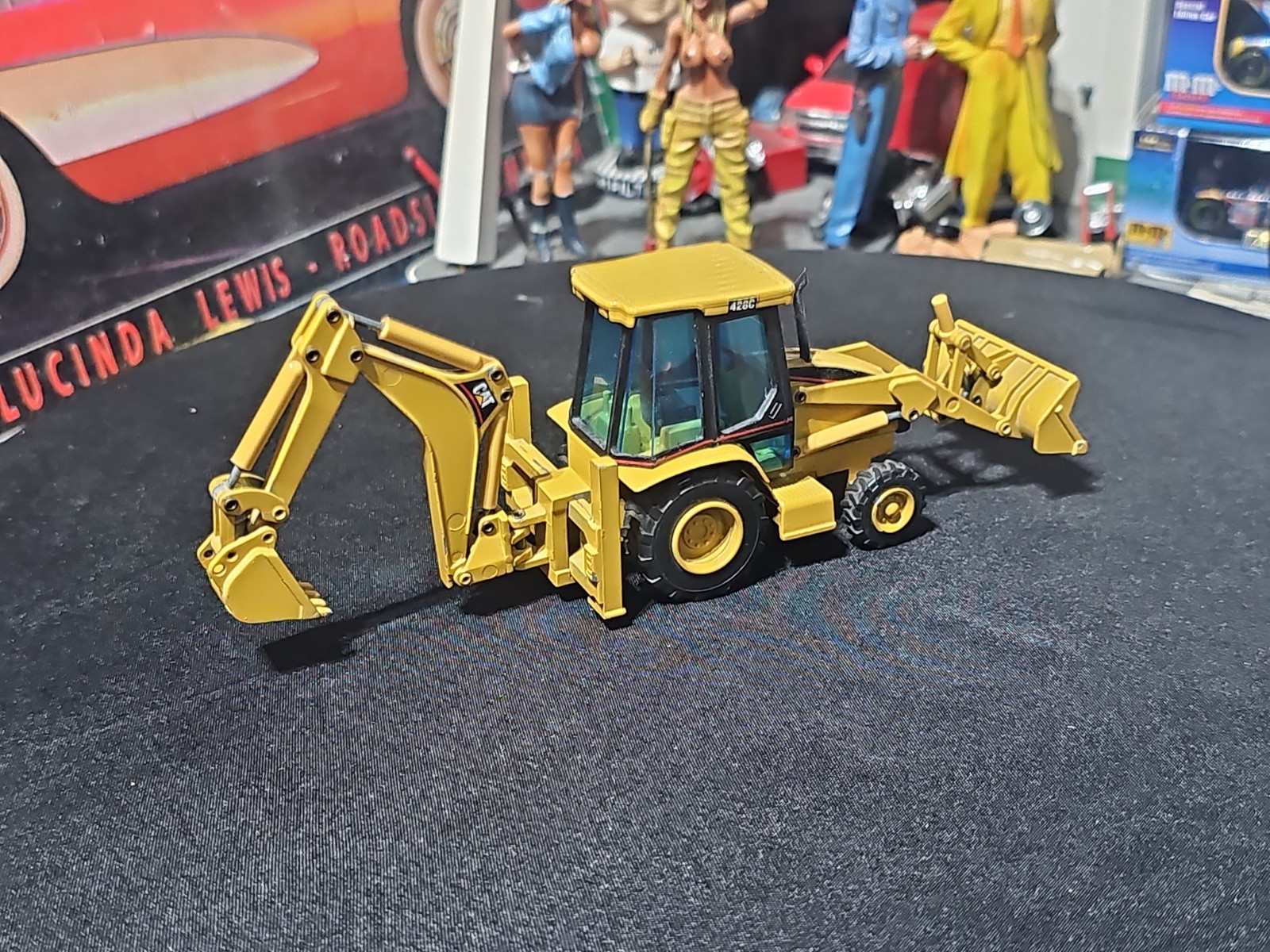 VINTAGE RARE NZG JB503 Modelle 1:50 Scale Caterpillar 416C Backhoe Loader